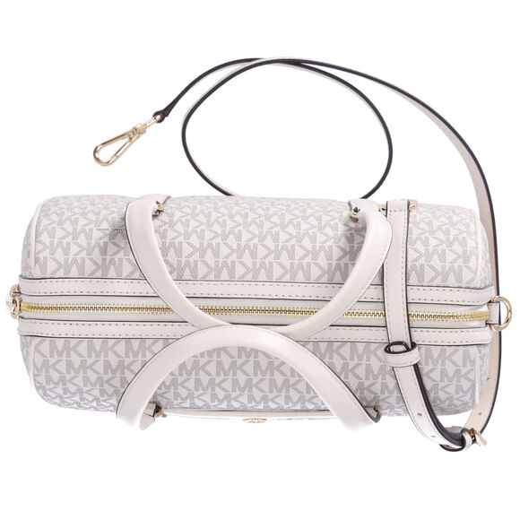 Michael Kors Jet Set Travel Medium Duffle Satchel Light Cream MK - Picture 4 of 5